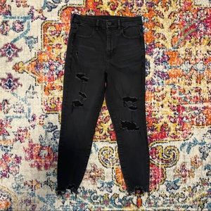 Distressed highest waste American Eagle jeans